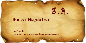 Burza Magdolna névjegykártya